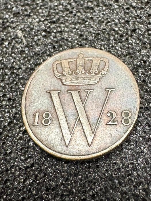 Nederland. Willem I. 1/2 Cent 1828 Brussel, Postzegels en Munten, Munten | Nederland