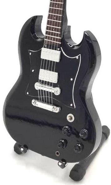 Miniatuur replica Gibson SG gitaar - Angus Young - AC/DC, Ophalen of Verzenden, Nieuw, Pop, Beeldje of Miniatuur