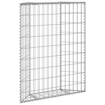 vidaXL Gabion plantenbak trapezium 80x20x100 cm, Verzenden, Nieuw, Metaal, 60 tot 100 cm