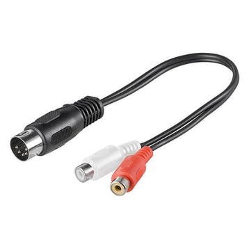 DIN naar Tulp kabel | M  V | Goobay | 20 cm, Verzenden, Nieuw