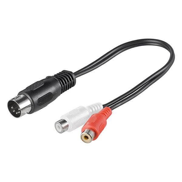 DIN naar Tulp kabel | M  V | Goobay | 20 cm, Audio, Tv en Foto, Audiokabels en Televisiekabels, Nieuw, Verzenden