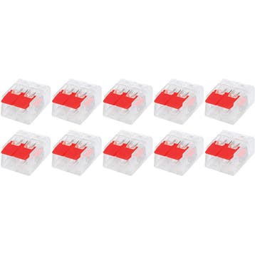 Lasklem Slim Set 10 Stuks - 2 Polig met Klemmetjes - Rood, Doe-het-zelf en Verbouw, Ophalen of Verzenden, Nieuw