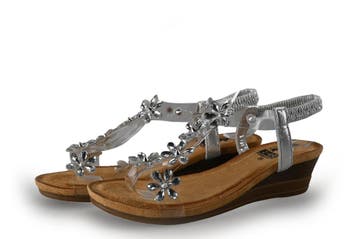 2Go Fashion Sandalen in maat 39 Zilver, Overige kleuren, Verzenden, Sandalen of Muiltjes, Zo goed als nieuw
