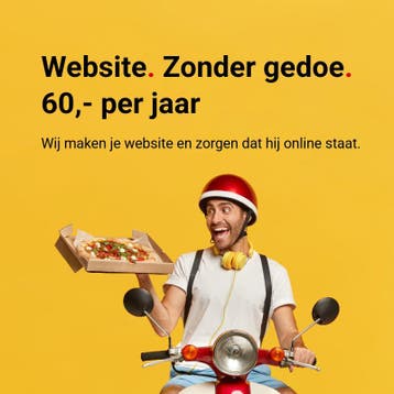 Website. Zonder gedoe. 60,- per jaar, Webdesign