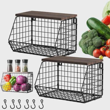 Set van 2 Opbergmanden met Deksel - Stijlvol en Praktisch vo, Verzenden, Nieuw