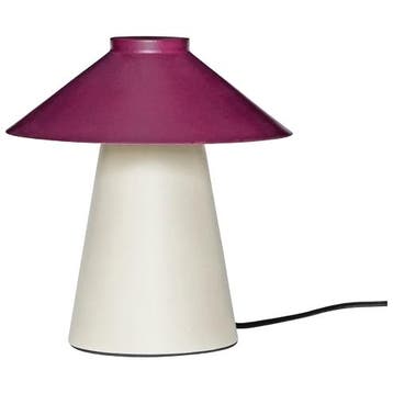 Chipper Tafellamp Zandkleurig En Bordeauxrood, Huis en Inrichting, Lampen | Tafellampen, Modern/Bauhaus, Ophalen of Verzenden