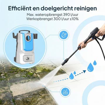 Lugia Jet+ Hogedrukreiniger 1300W 90 Bar – Compact &, Ophalen of Verzenden, Zo goed als nieuw, Lugia