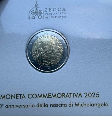 Vaticaan. 2 Euro 2025 Michelangelo (Zonder minimumprijs)