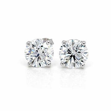 Oorbellen - 14 karaat Witgoud - 6.02ct. tw. Diamant, Nieuw