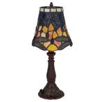 Tiffany tafellamp – Libelle-accenten – Ø 16,5 × H 36 cm, Verzenden, Nieuw