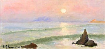 Frank Delange (1948) - Ibiza Sunset, Antiek en Kunst