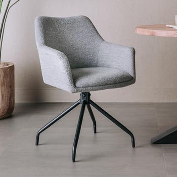 *WOONWINKEL* Tower Living Ortana Moderne Stoel Steel, Verzenden, Nieuw, Grijs