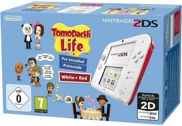 Nintendo 2DS Console - Rood/Wit + Tomodachi Life (Nieuw in d, Spelcomputers en Games, Spelcomputers | Nintendo 2DS en 3DS, Verzenden