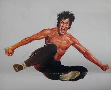 BRUCE LEE - FIST OF FURY original poster WAY OF THE DRAGON