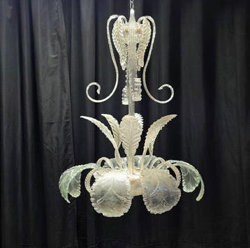 Kroonluchter - Ricciolone - Muranoglas - 6 lampen, Antiek en Kunst, Antiek | Lampen