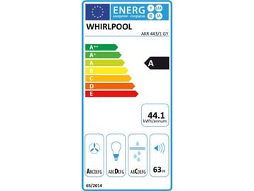 Whirlpool geïntegreerde afzuigkap - AKR 443/1 GY, Verzenden, Zo goed als nieuw