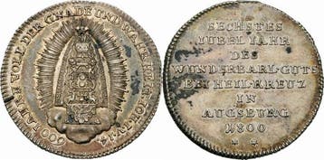 Augsburg, Bistum Augsburg Medaille 1800 zilver 600 Jahre..., Verzenden