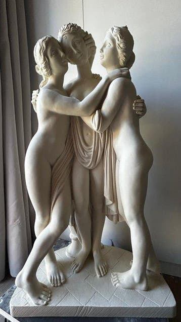Beeld, Three Graces - 105 cm - Gegoten steen