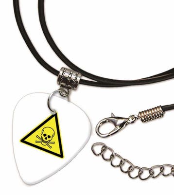 Vergif teken plectrum ketting, sleutelhanger of oorbellen, Ophalen of Verzenden, Nieuw