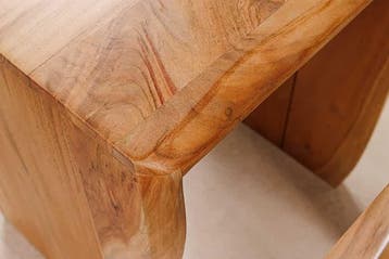 Set van 2 bijzettafels MAMMUT 55cm bruin massief acaciahout, Huis en Inrichting, Ophalen of Verzenden, Nieuw