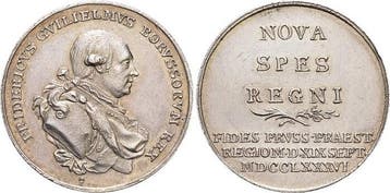 Ar-medaille Brandenburg-Preussen Pruisen Friedrich Wilhel..., Verzenden