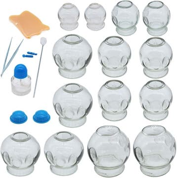 Massage Cupping Set 14-delig | 40% Korting, Sport en Fitness, Massageproducten, Ophalen of Verzenden, Zo goed als nieuw, Overige typen