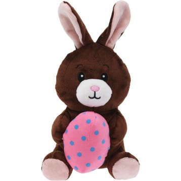 Paashaas knuffel - zachte pluche - bruin - 20 cm - met, Verzenden, Nieuw