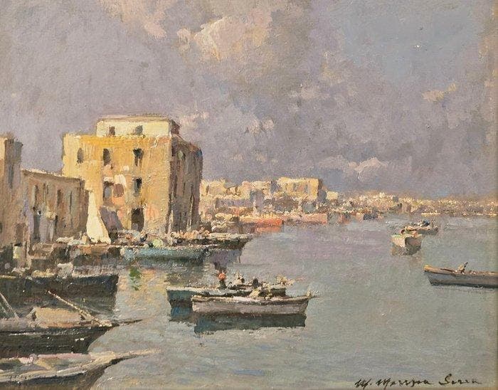 Mario Maresca Serra (1912 - 1991) - Marina, Antiek en Kunst, Kunst | Schilderijen | Klassiek