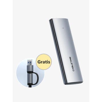 Cabletime – SSD Externe behuizing – NVMe M.2 SSD PCI - USB-C, Computers en Software, Harde schijven, SSD, Nieuw, Ophalen of Verzenden