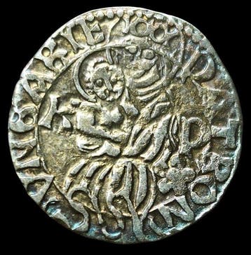 Hongarije, middeleeuws. Matthias Corvinus 1458-1490. Denar