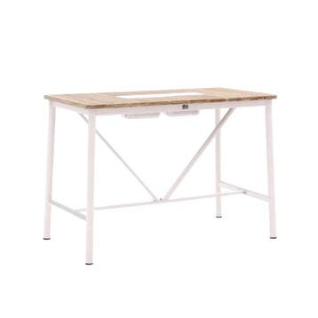 Applebee Milou Bartafel 150x78x105H Oyster teak blad -, Nieuw