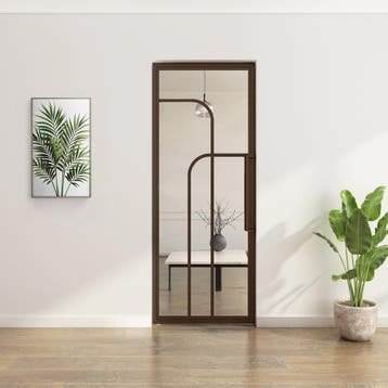 Stalen Taatsdeur - Brons - 4 Vlaks rond - Helder glas, Minder dan 80 cm, Overige typen, Nieuw, Metaal