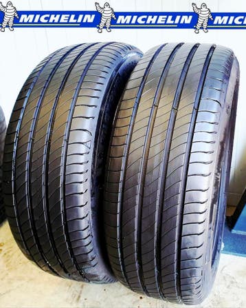 2x 205 55 R16 MICHELIN 7.5 a 8mm €75 P.S GEMONTEERD EN AL, Auto-onderdelen, Banden en Velgen, Ophalen, Gebruikt, 16 inch, 205 mm