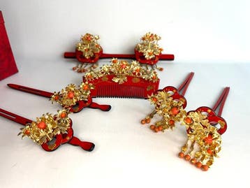 Haar ornament (6) - Traditional Japanese Bridal Kanzashi