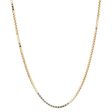 Gouden lengtecollier venetiaan 60.5 cm 14 karaat, Verzenden, Zo goed als nieuw, Goud