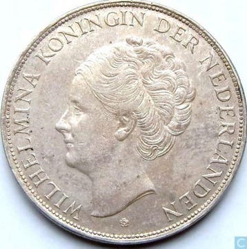 Nederlandse zilveren Rijksdaalder Wilhelmina, Verzenden, Koningin Wilhelmina, Losse munt, Zilver