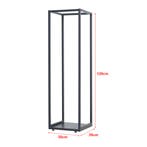 [en.casa] Brandhout rek Tornved houtopslag 35x35x120 cm zwar, Tuin en Terras, Haardhout, Verzenden