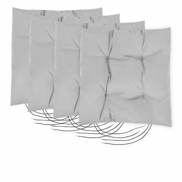 Gardenista  4 Premium Stoelkussen 40x40cm grijs (Kussens), Verzenden, Nieuw
