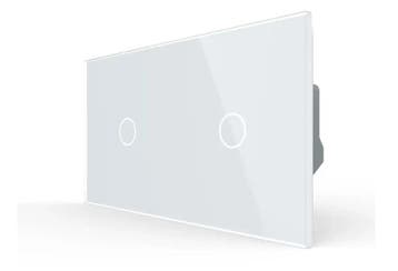 Witte Livolo 1+1 Touchscreen Dimmer | Wissel | Glaspaneel, Ophalen of Verzenden, Nieuw, Schakelaar