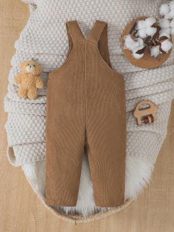 Corduroy Overalls Baby Jongen met Schattige Beer - Verstelba, Verzenden, Nieuw