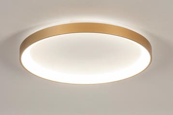 Rietveld Plafondlampen - Wit, Goud - Metaal, Aluminium, Verzenden, Nieuw