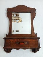 Wandspiegel - eikenhout - coiffeuse, kap spiegel