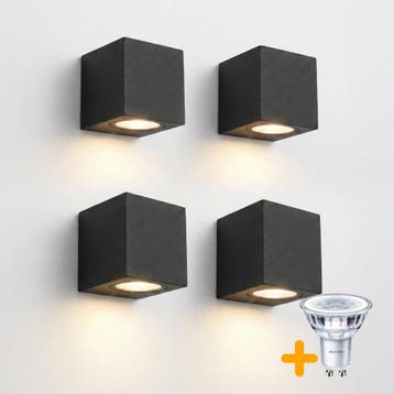 4 Stuks | Wandlamp / muurlamp / buitenlamp | Incl. 4x, Ophalen of Verzenden, Nieuw