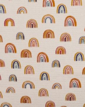 Wafelkatoen Watercolour Rainbows, Nieuw, Overige kleuren