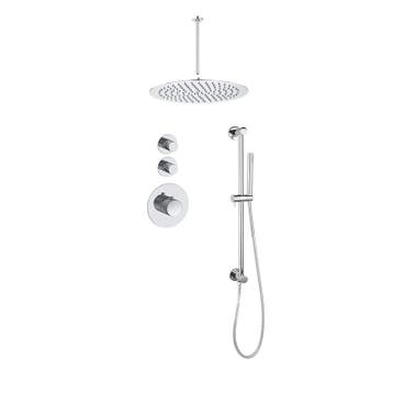 Sani Royal Pro Inbouw Regendouche Chroom Messing Glijstang, Nieuw