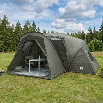 vidaXL Trekkingtent met waterdichte regenfly 10-persoons, Caravans en Kamperen, Verzenden, Nieuw, Tot en met 2