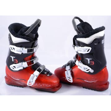 38 38,5 39 40 kinder skischoenen SALOMON T3, RED/black, Sport en Fitness, Verzenden, Gebruikt, Salomon