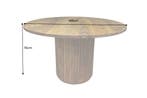 Eettafel TRES CHIC Ø 140 cm rond sheeshamhout bruine, Ophalen of Verzenden, Nieuw