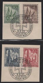 Berlijn 1953 - Gedächtniskirche volledig met, Gestempeld