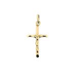 Gouden hanger van een kruis met corpus (Hanger of bedel), Sieraden, Tassen en Uiterlijk, Bedels, Ophalen of Verzenden, Gebruikt